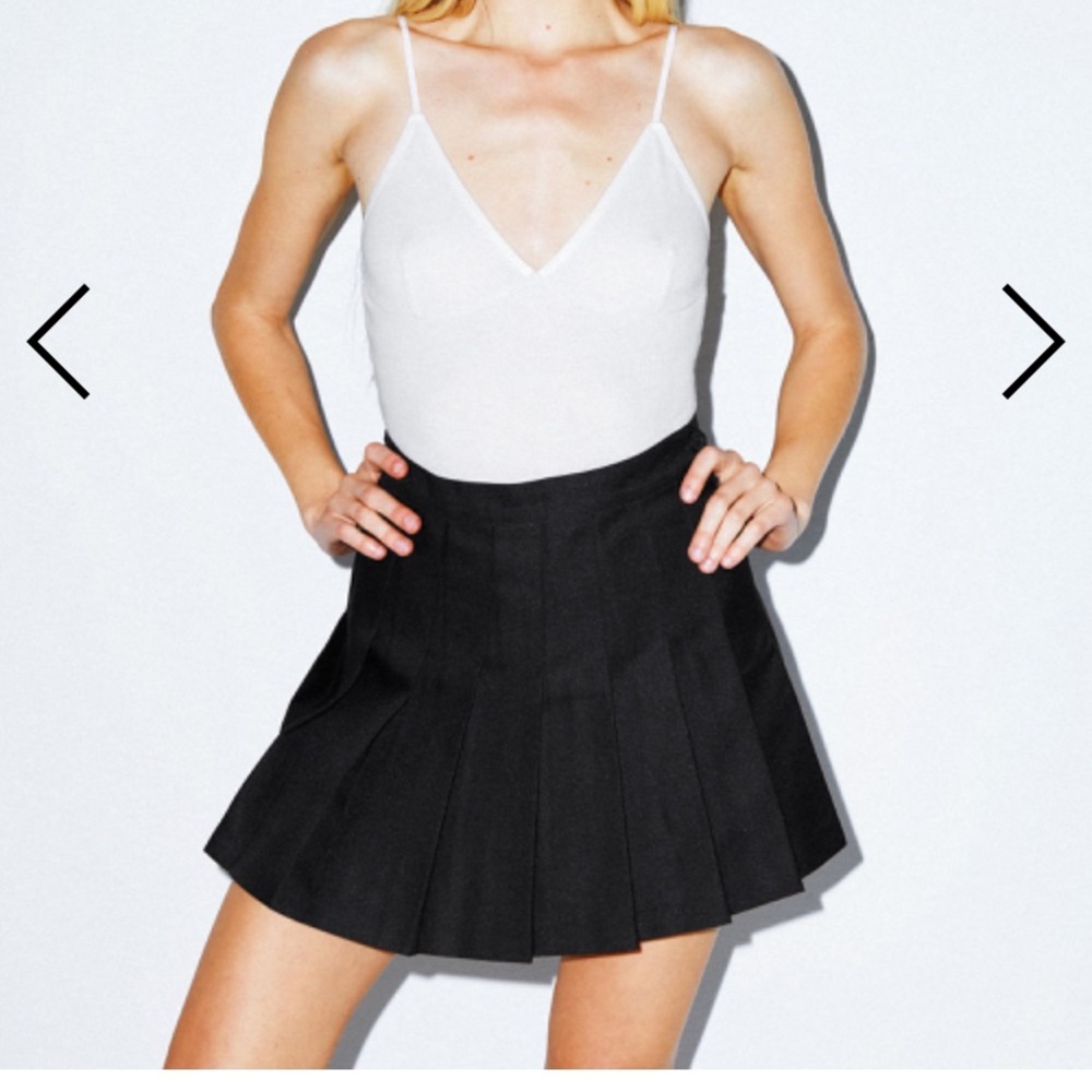 American Apparel Tennis Skirt (Black/S)